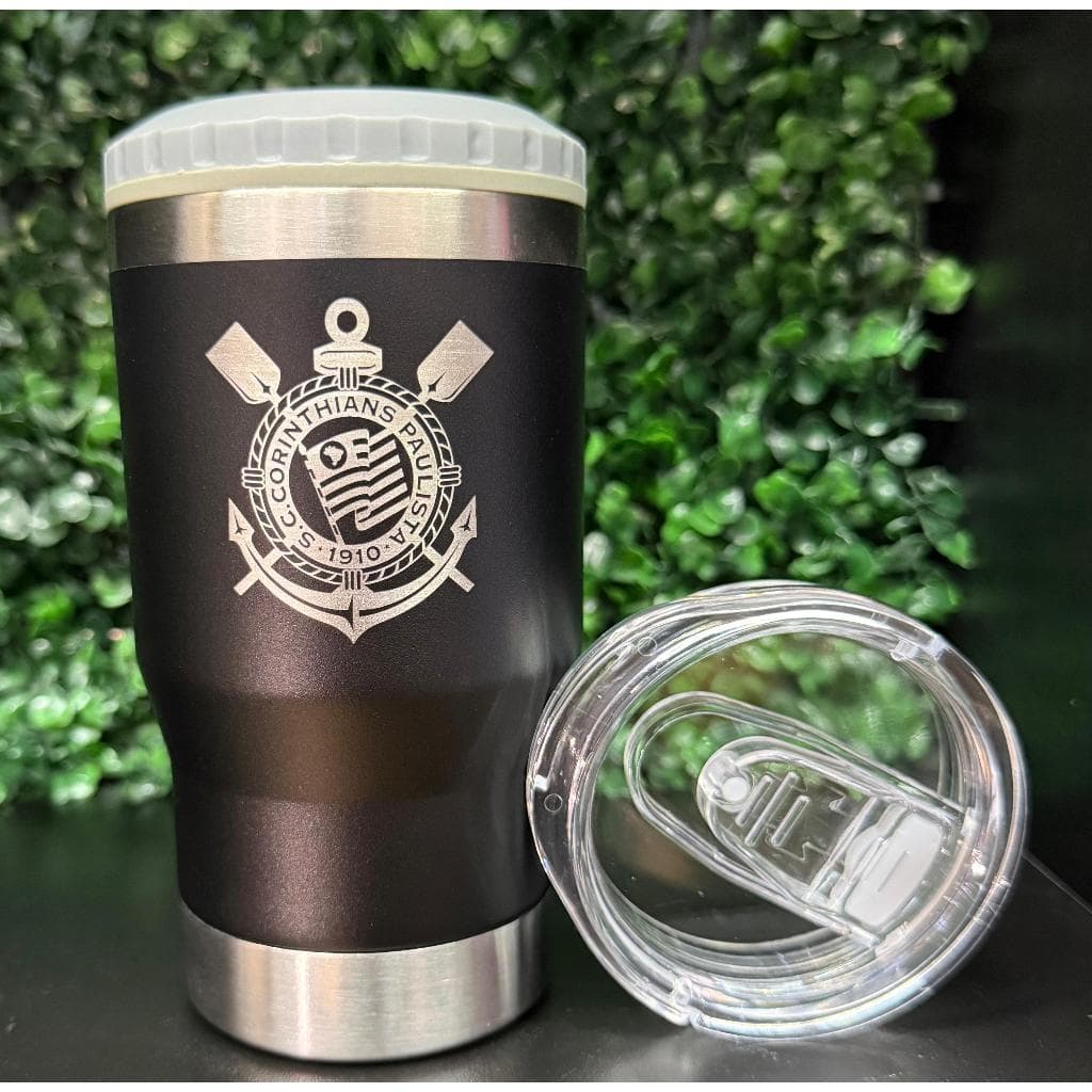 Copo Térmico Inox 420ml 6 em 1 Porta Latinha e Long Neck – Personalizado a Laser