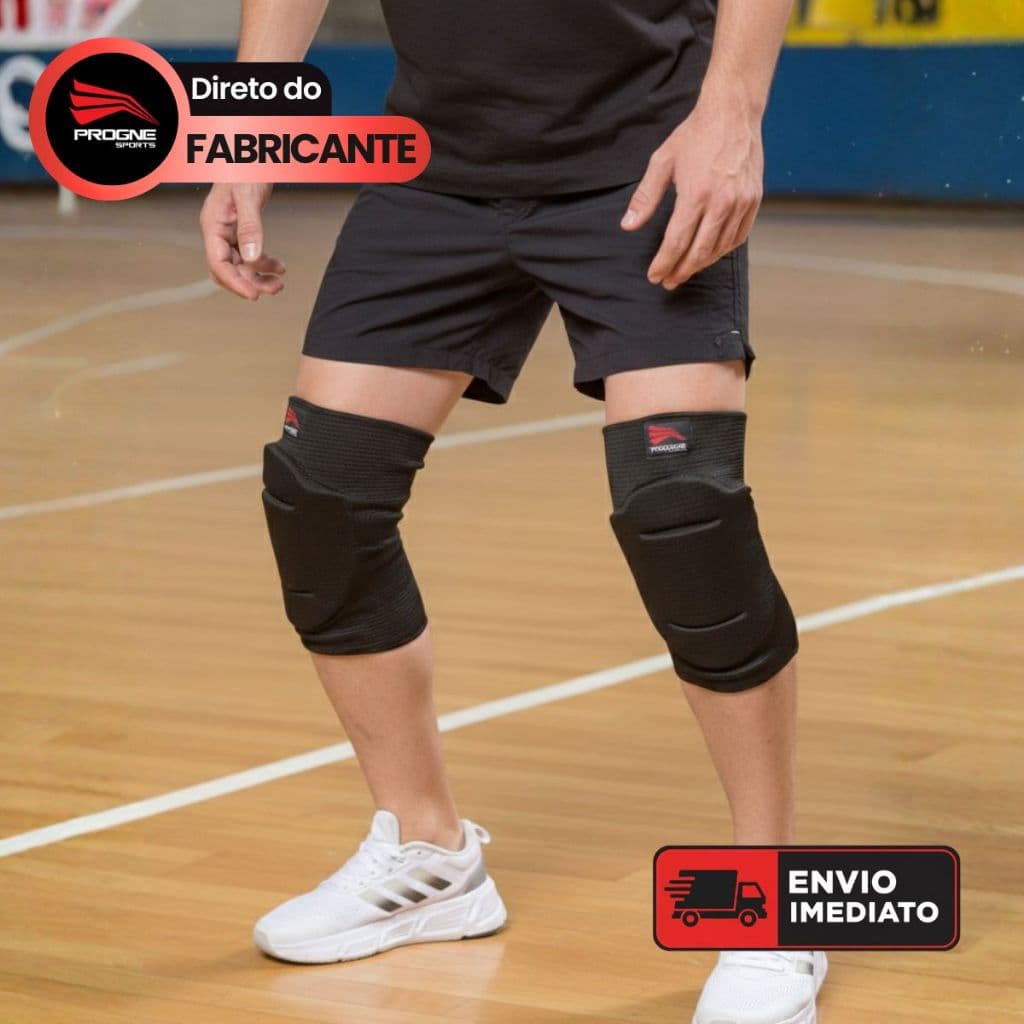 JOELHEIRA PROFISSIONAL ADULTO C/ PROTEÇÃO PREMIUM - FUTSAL VÔLEI LUTA - PROGNE SPORTS