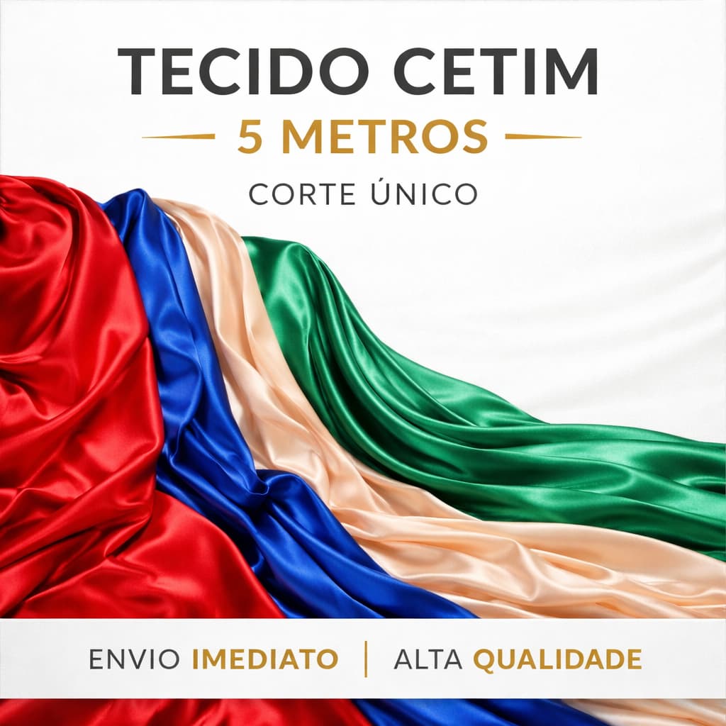 Tecido Cetim - 5 Metros– PREÇO DE ATACADO - Diversas Cores