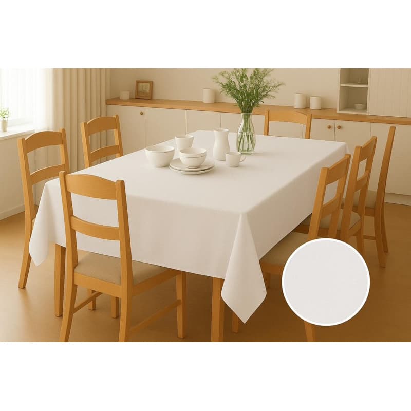 Toalha De Mesa Tecido Oxford 4,6,8 E 10 Lugares Várias Cores Acabamento Bainha