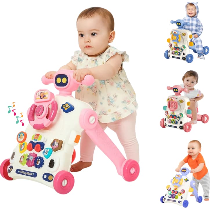 Andador para Bebê  Multifuncional 5 em 1 Educativo Musical Infantil Brinquedo Bicicletinha Multmaxx