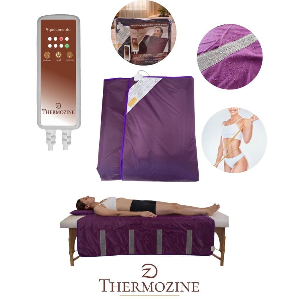 Manta Térmica Estética 1,70 x 1,50 MT (Grande) Corporal Classic Thermozine Corpo inteiro COM INFRAVERMELHO