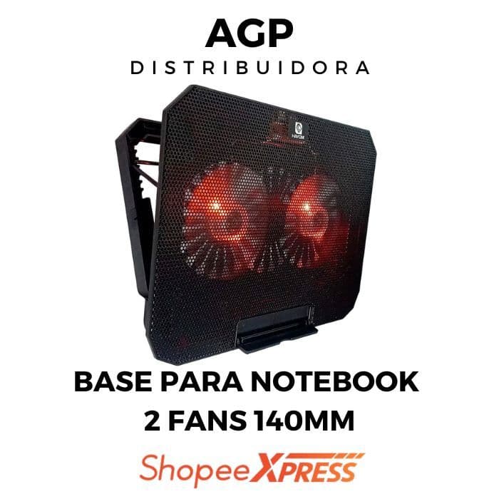 Suporte Base Para Notebook Hayom 2 Fans 140mm 1300rpm 357x262mm Preto