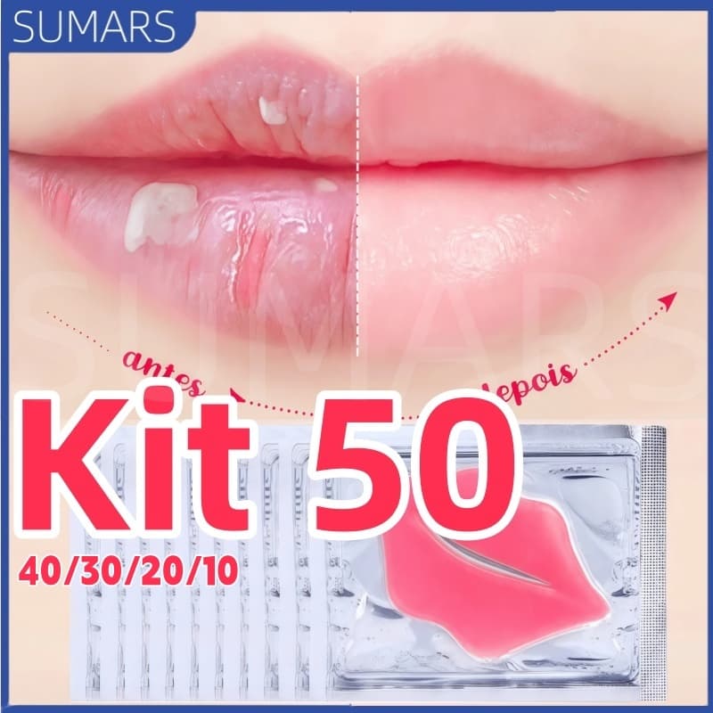 Kit Máscara Labial Hidratante de Mel Hidratação Profunda Colágeno Glicerina e Vitamina E