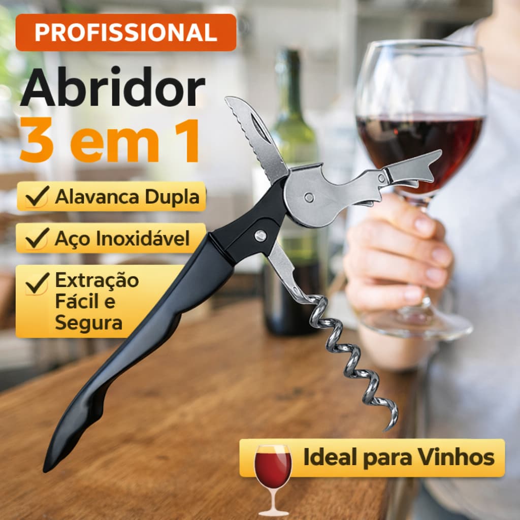 Abridor saca rolhas e garrafas vinho refrigerantes cortador aço