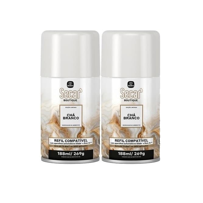 Refil Automático Boutique Secar Chá Branco Chá Verde 269g Compatível com Glade e Bom Ar