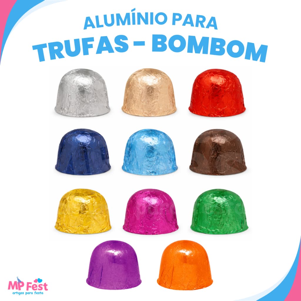 300Un Embalagem Para Trufa Bombom Papel Chumbo 10x10cm - Páscoa
