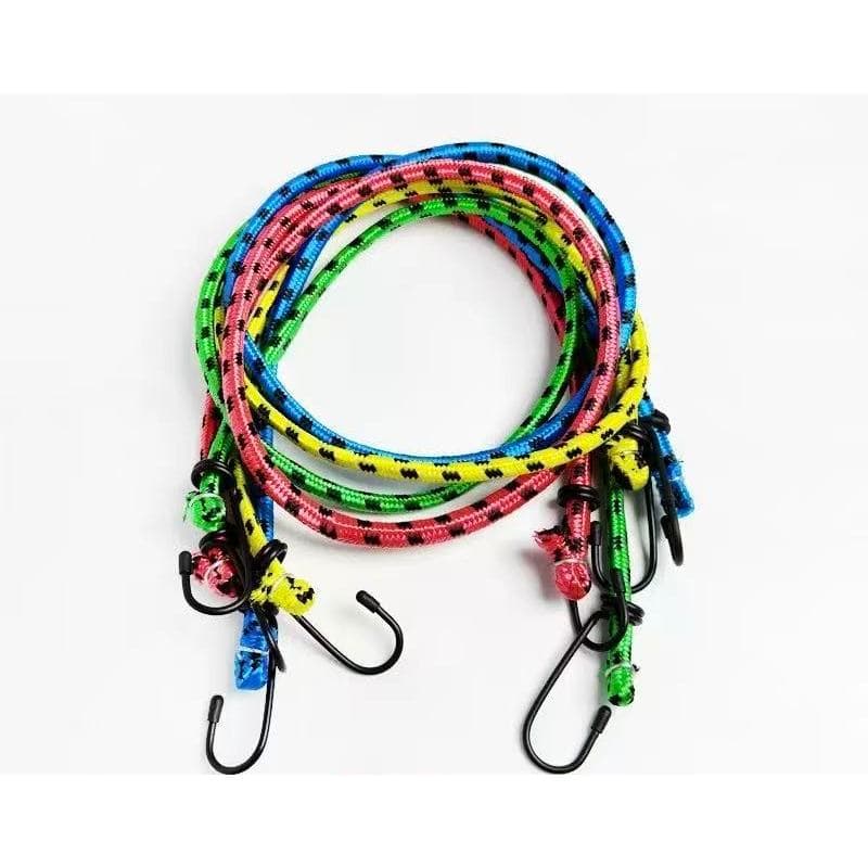 KIT 2/5/10 Elástico Bagageiro Carga Moto Bike Carro Com Gancho Metal Vários Cores 1.5Metros-Resistente e Versátil