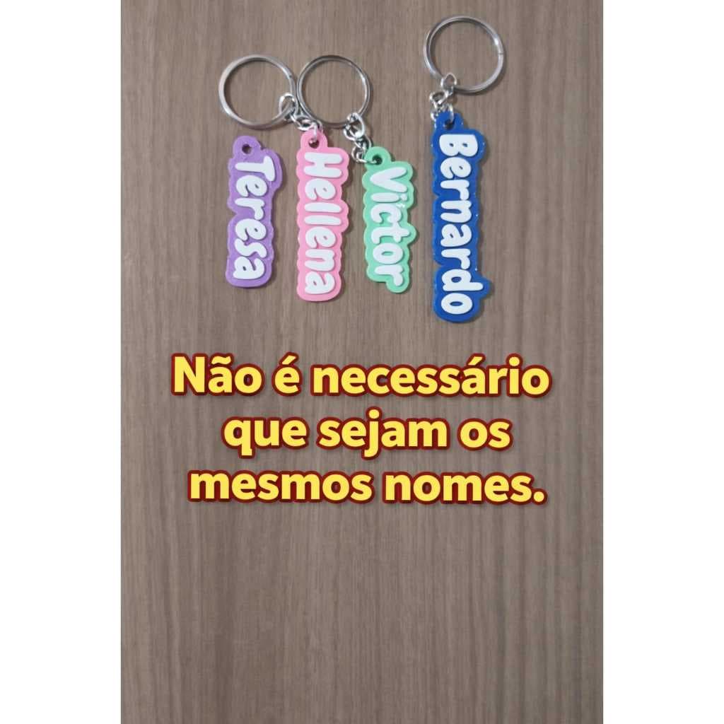 kit 3 Chaveiros Personalizados com Nome em 3D Lembracinha Criativa