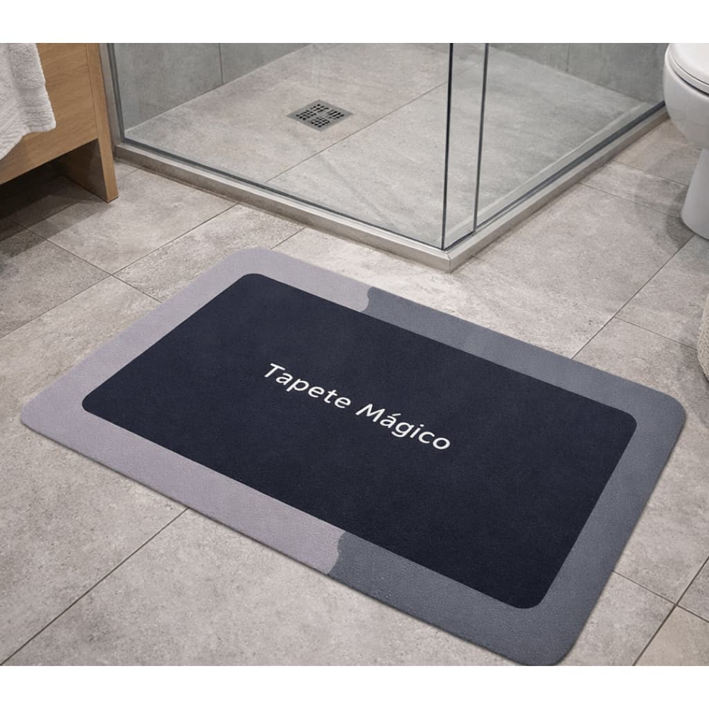 Kit 1 2 3 Tapete Magico Retangular Multifuncional Para Banheiro Várias cores Absorção Rápida, Antiderrapante MOVIX
