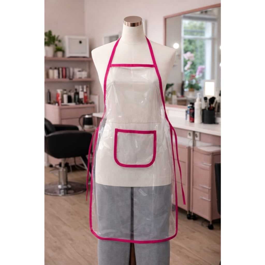 Avental com Bolso PVC Cristal Transparente Impermeável