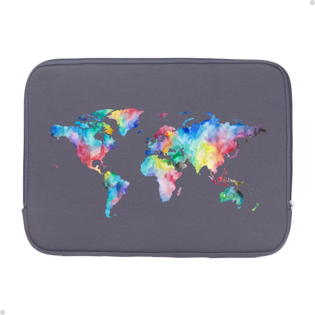 Case Para Notebook Slim Estampada Mapa Mundi Protetora Lançamento