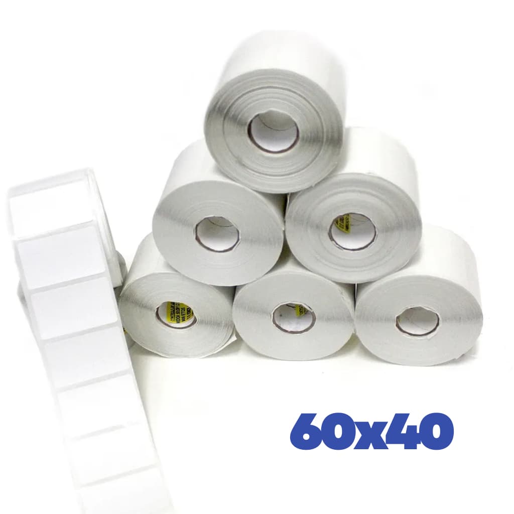 5 Rolos Etiqueta 60x40 Térmica Balança Açougue Mercado Logistica Toledo Filizola Uno