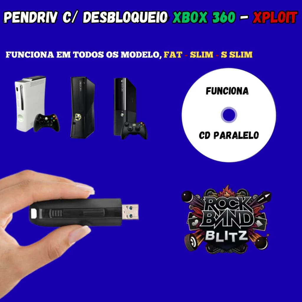 PenDrive Desbloqueio XBOX 360 Exploit  Desbloqueia Para LT 3.0 Permitindo Rodar Jogos Paralelo Midia Fisica