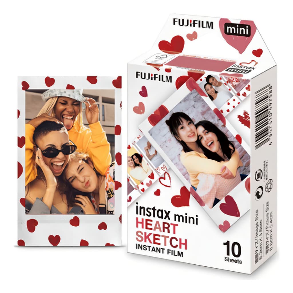Filme instantâneo Fujifilm instax mini Heart Sketch (10 fotos)