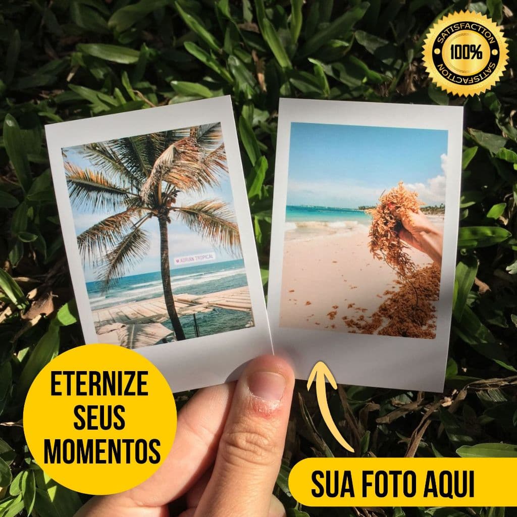Kit Mini Fotos Estilo Instantâneo 7,5cm Impressão Personalizada  ESCOLHA A QUANTIDADE Alta Qualidade
