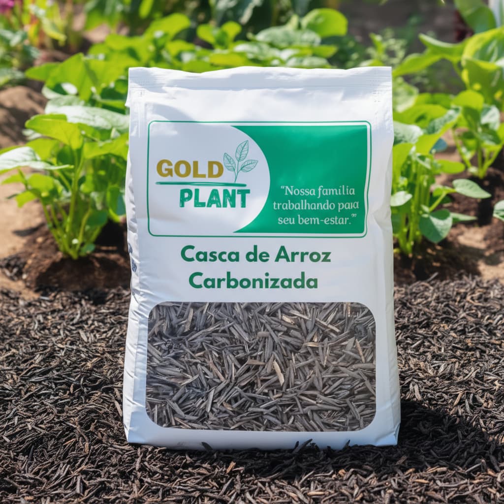 Casca de Arroz Carbonizada Substrato Orgânico Cactos Suculenta Rosas do Deserto Orquídeas Gold Plant