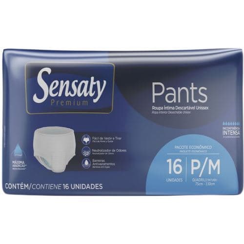 FRALDA SENSATY PANTS ECONOMICA (P/M) com 16un