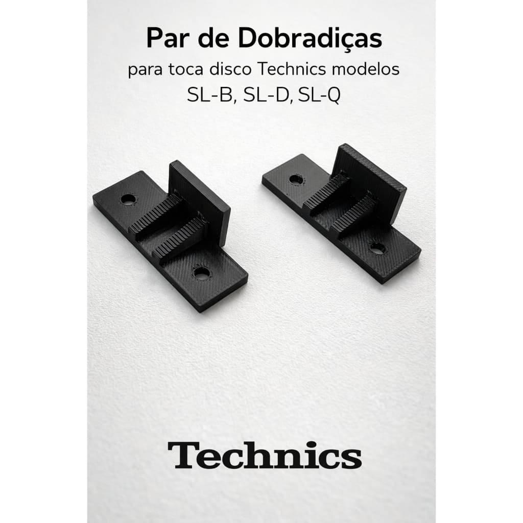 Dobradiças para Toca-Discos Technics SL-D2, SL-Q33, SL-BD20 – Alta Durabilidade e Encaixe Perfeito