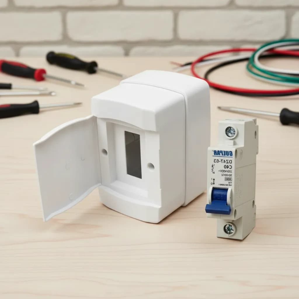 Kit Caixa Para Disjuntor + 1 Disjuntor Monopolar Din