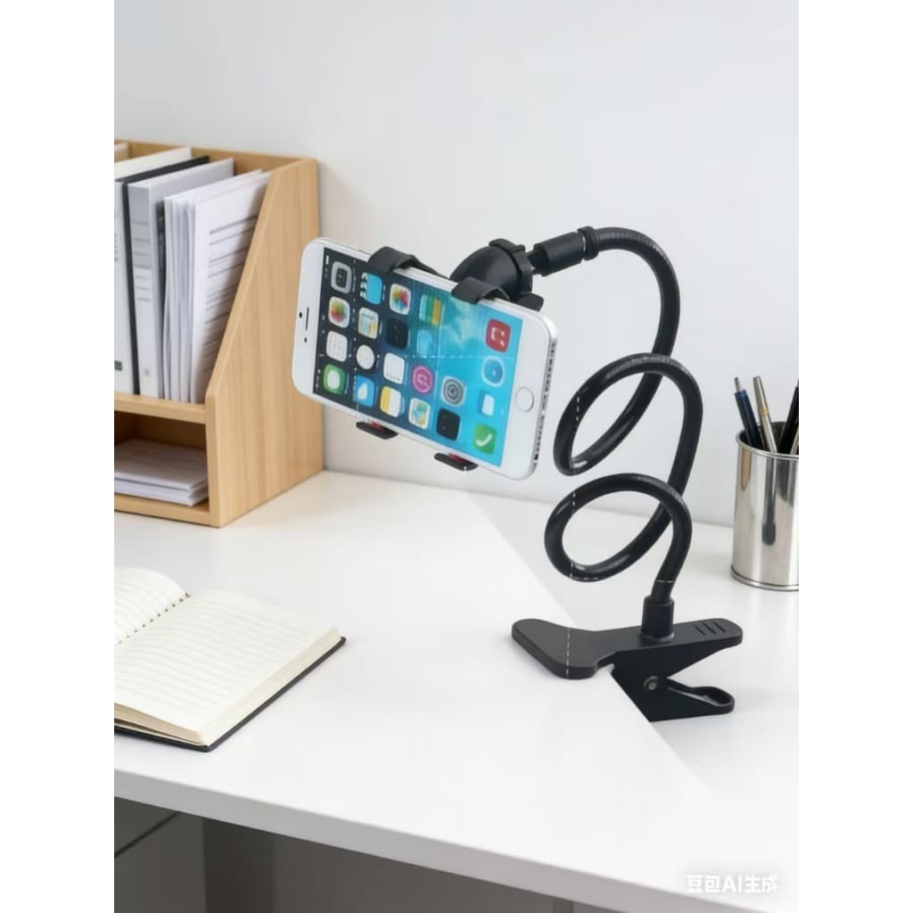 Suporte Celular Articulado Flexível De Mesa Cama Presilha Universal 360°
