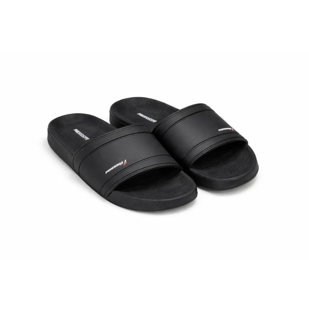 Chinelo Slide Masculino Adulto FREEDOM LANÇAMENTO ORIGINAL PROMOÇÃO ENVIO RAPIDO PRETO E BRANCO