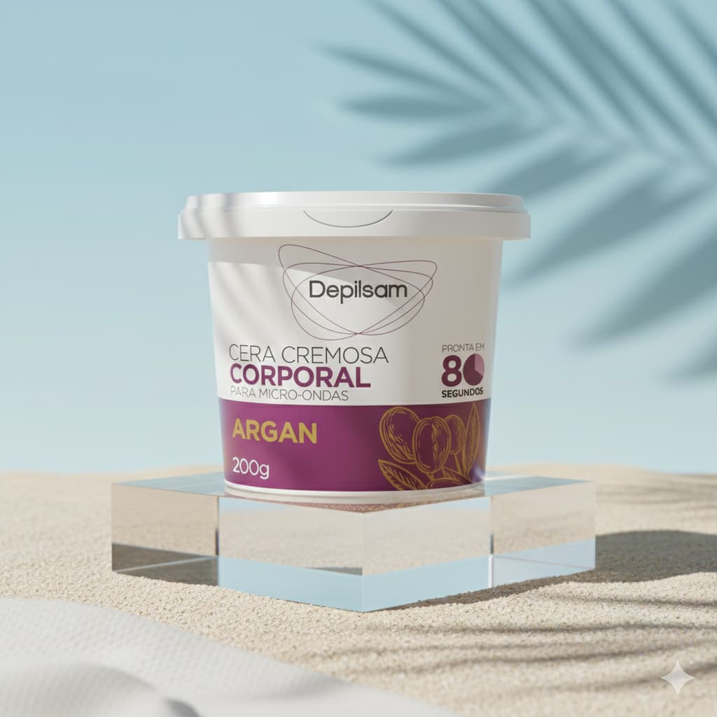 Cera Cremosa Corporal Depilsam de Micro-Ondas Argan 200G
