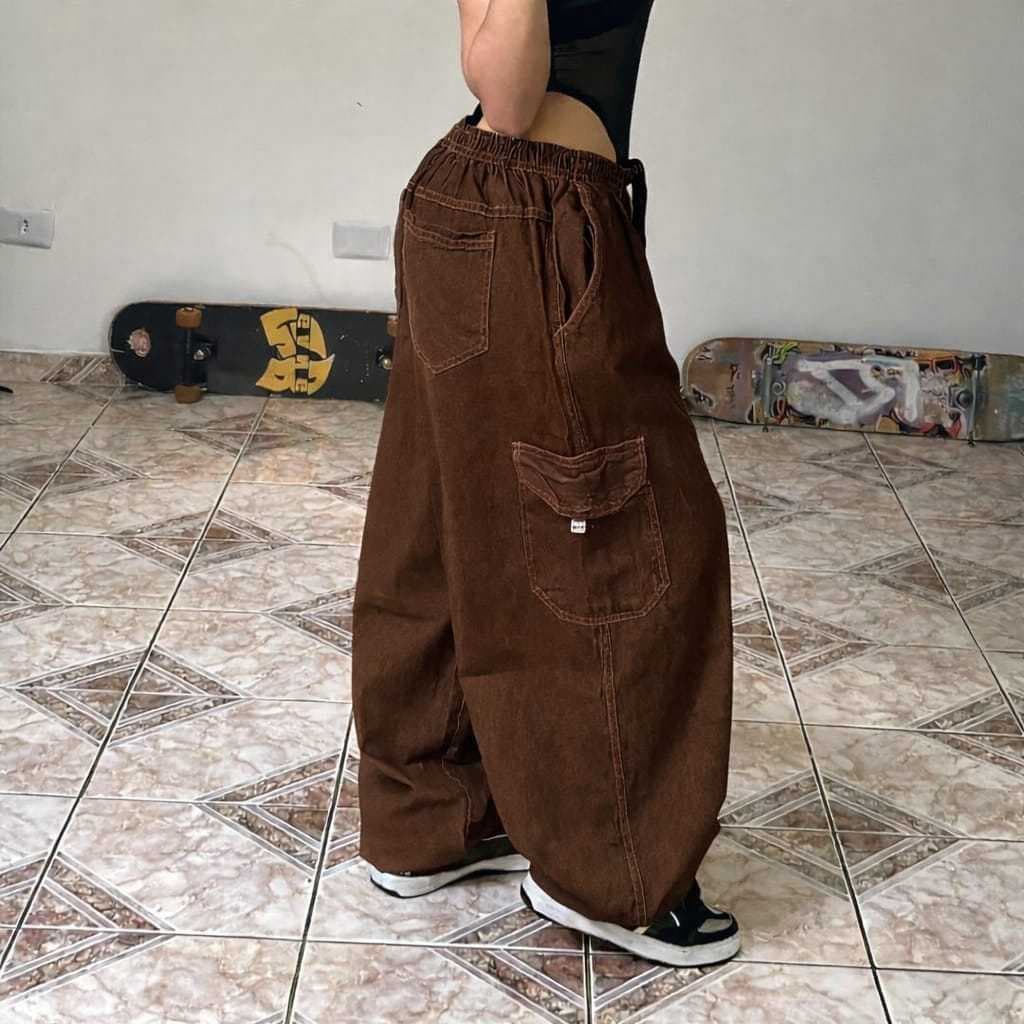 calça cargo unissex estilo skatista stretwer