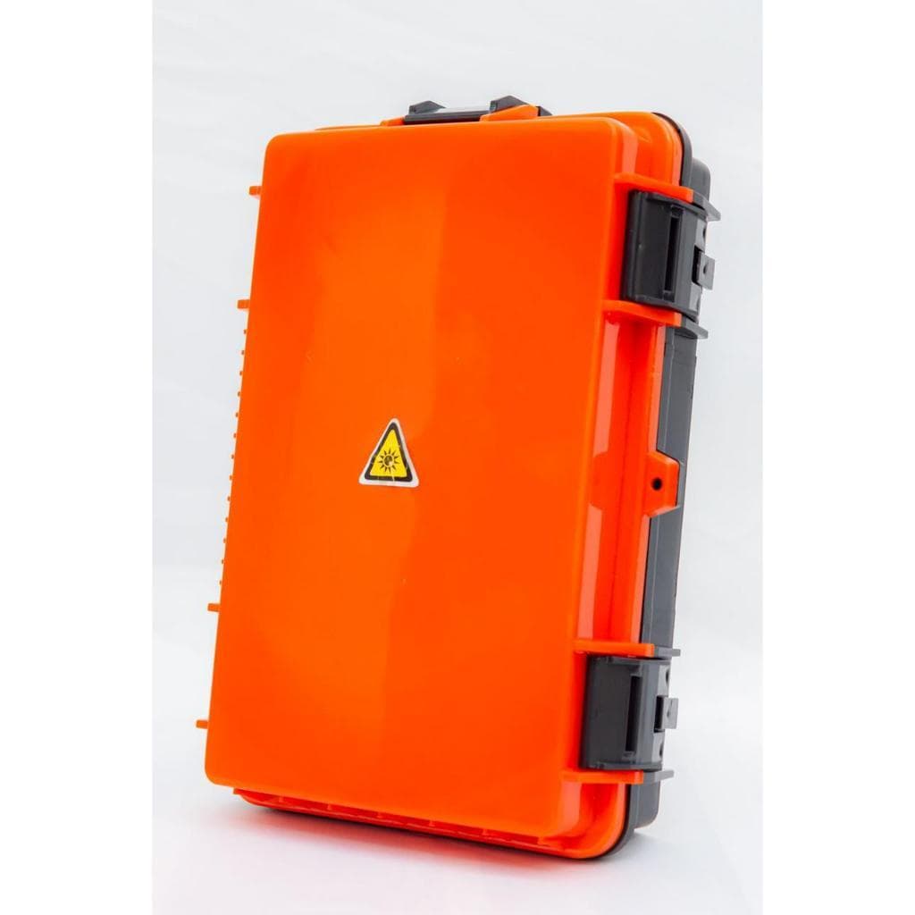 5 Caixa CTO Telecon com bandeja, 5 entradas e 16 saídas homologada Laranja