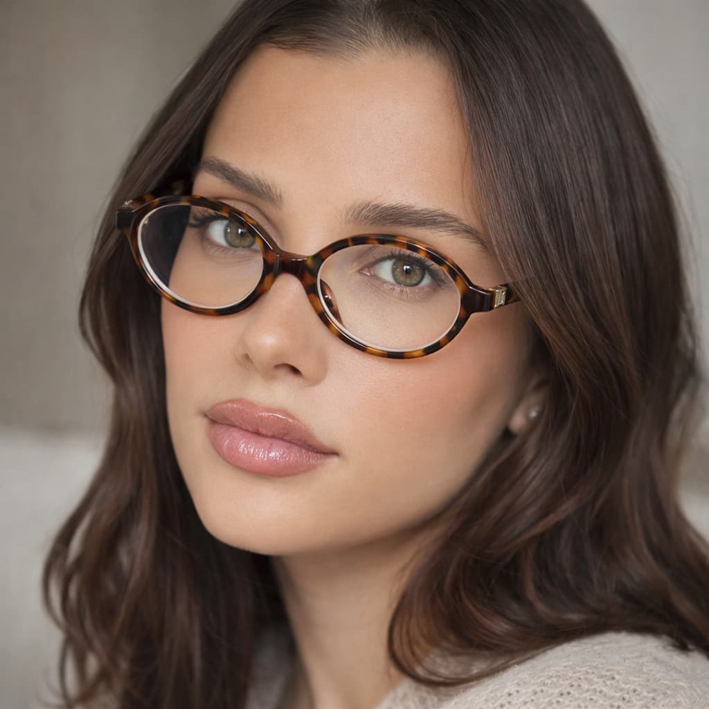 Óculos de Sol Vintage Leopardo Miu Feminino Armação Aro Oval Luxo Moda Proteção UV400