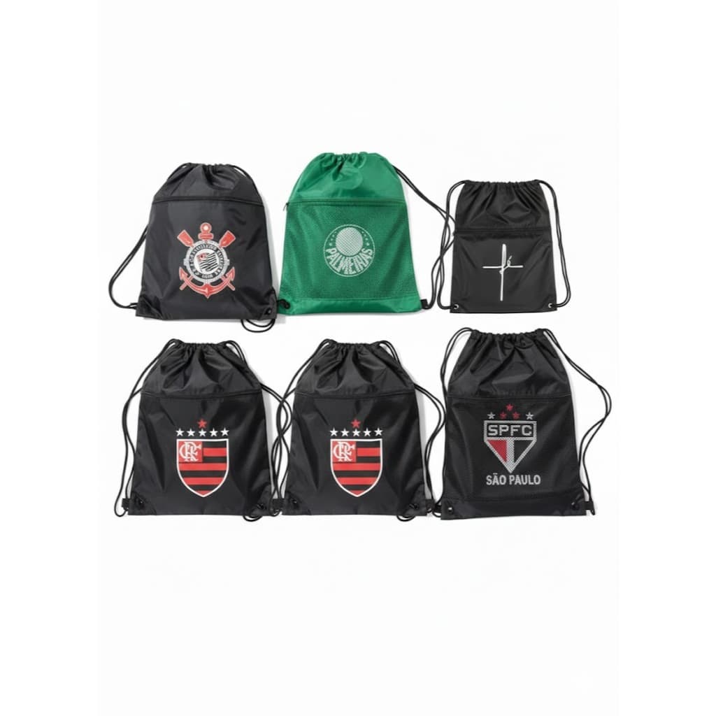 Mochila deTime de Futebol Saco Nylon Acadêmia Treino Personalizada Corinthians Palmeiras São Paulo