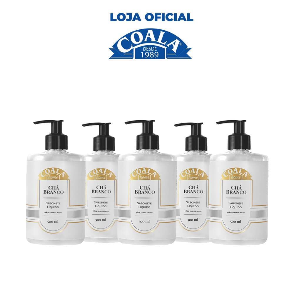 Kit 5 Unidades Sabonete Líquido Coala Home - Chá Branco - 500ml