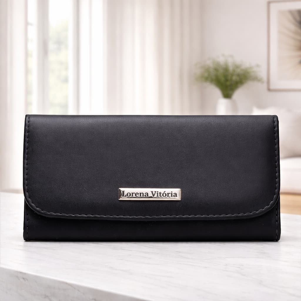 Carteira feminina  slin porta cartão cheques cédulas e documentos.