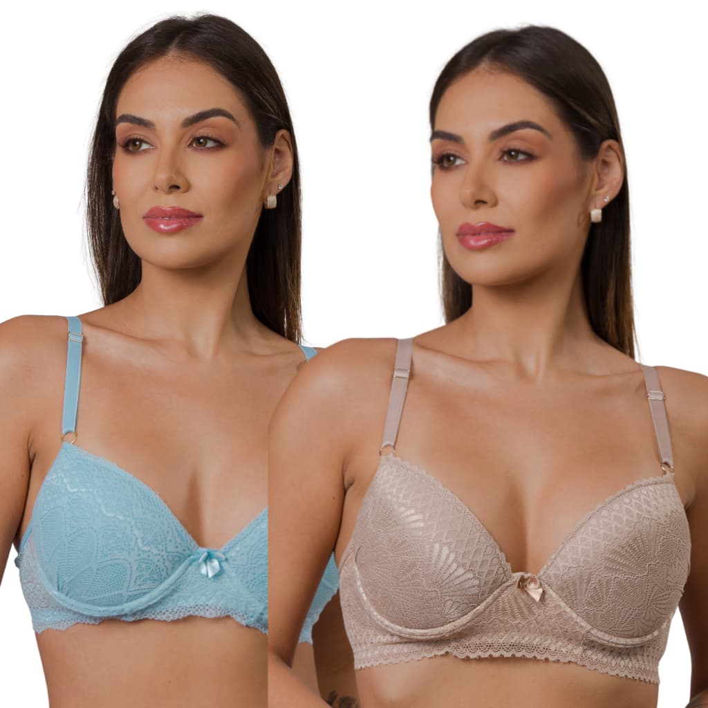 Sutiã de Renda Basico Com Bojo soutien Tradicional Conforto Casual