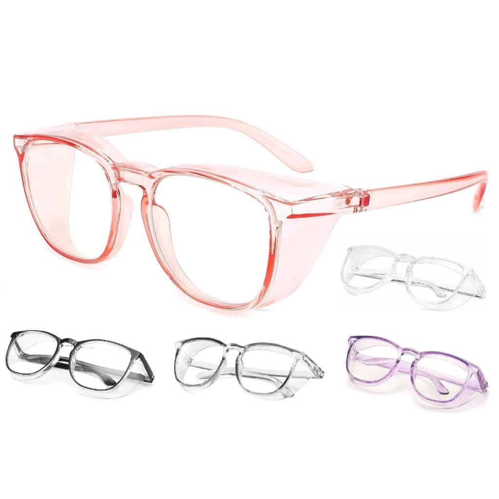 Óculos de proteção segurança proteção lateral bloqueio luz azul laboratório clínica moderno com capa