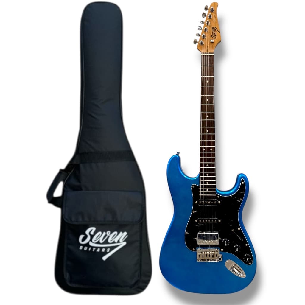 Guitarra Strato Seven Sgt-277 BL Azul / Traste inox / C Bag