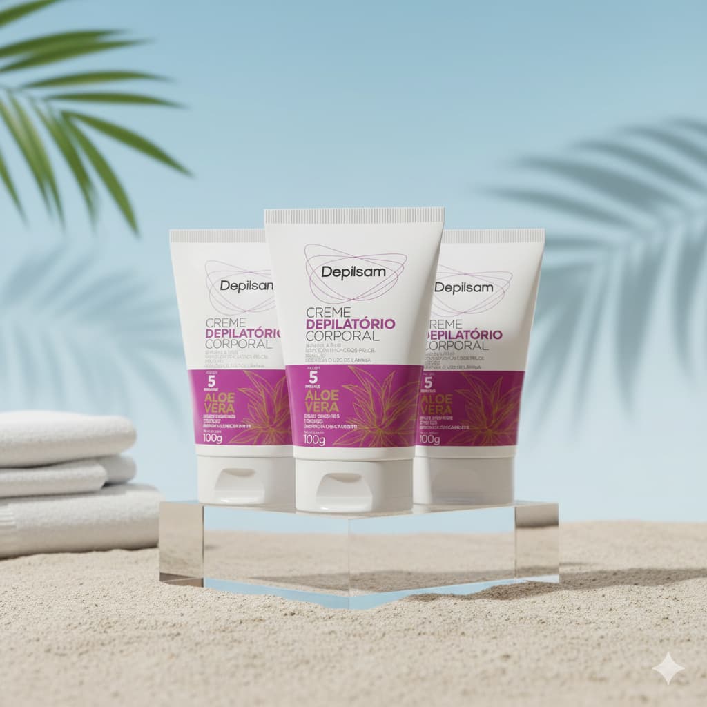 Kit Creme Depilatório Corporal Depilsam Aloe Vera 100G (3 unidades)