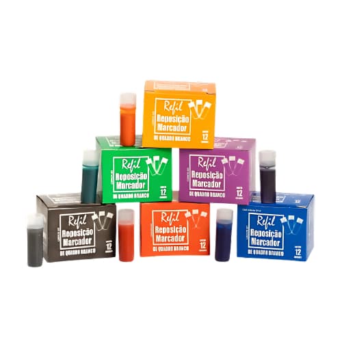 Tinta Refil Para Pincel De Quadro Branco Board Master Recarregável Caixa 12 Unidades