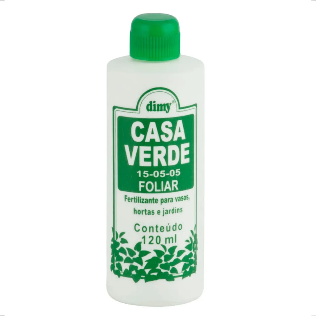 Adubo Foliar Dimy Casa Verde 120ml – Fertilizante Líquido p/ Folhas Mais Verdes e Plantas Saudáveis