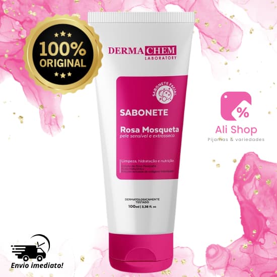 Sabonete Facial Ultra Hidratante Rosa Mosqueta Dermachem 100ml