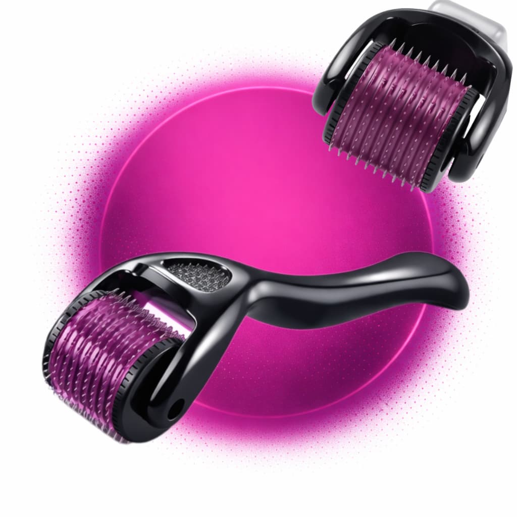 Kit 1 DermaRoller MicroAgulhamento Rolo Agulha System 540 Original Anvisa Preencher Falha Cabelo e Barba Tirar Cicatrize