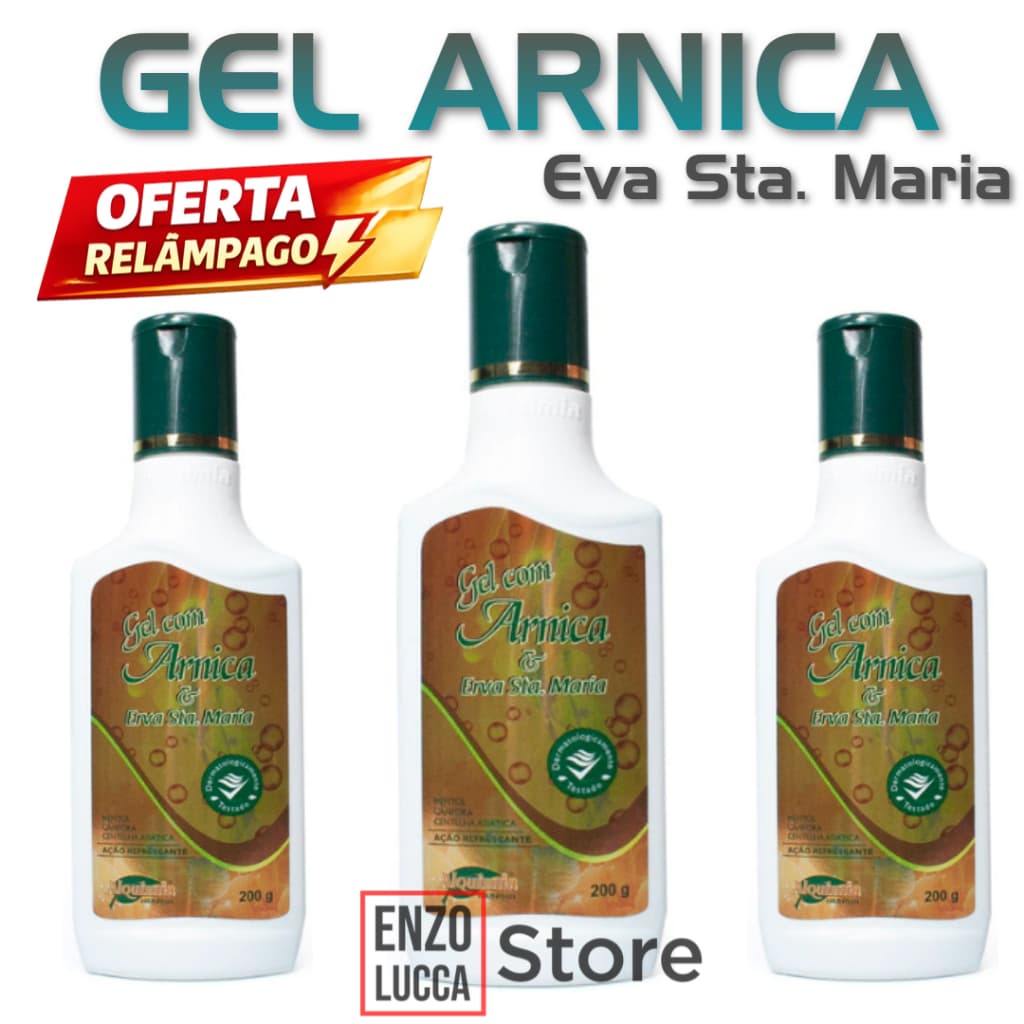 3 Gel Massageador Erva Santa Maria 200g Alquimia
