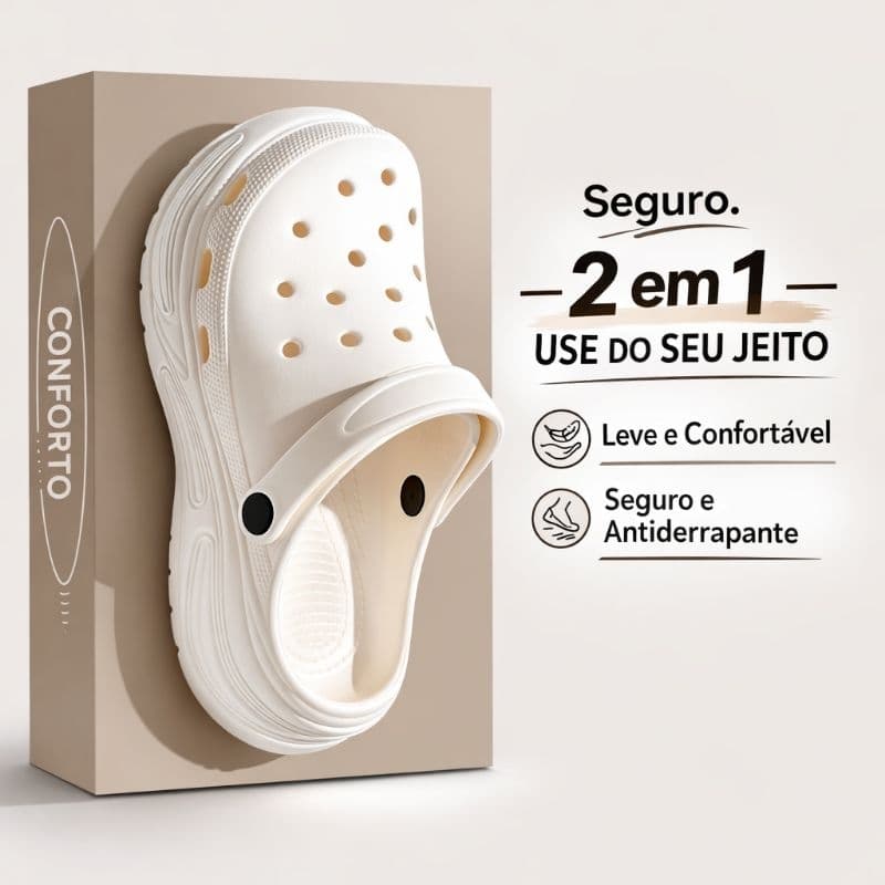 Babuche Nuvem Plataforma Feminina EVA Ortopédico - Macia Antiderrapante Alívio Fascite e Esporão Sandália Conforto