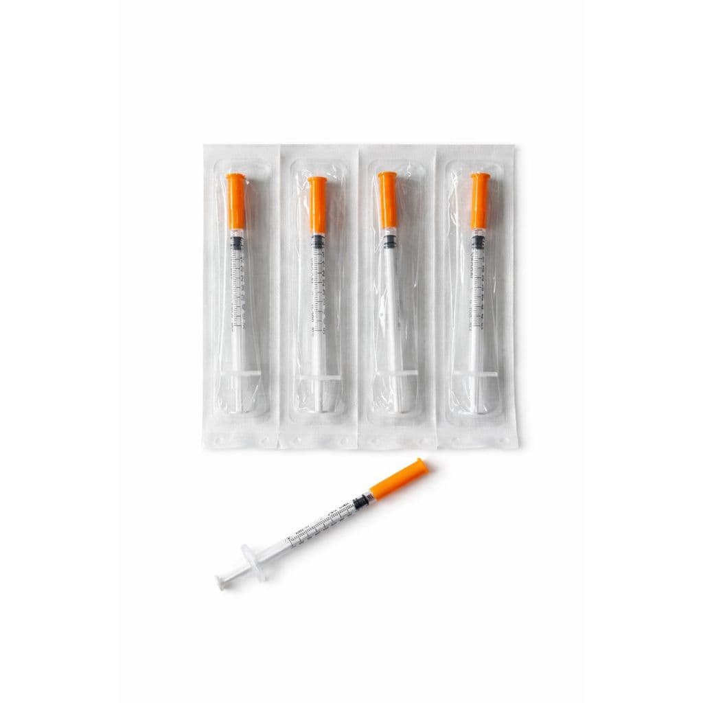 Seringa Insulina 1ml com Agulha Fixa Ultrafina Estéril - Kit com 10/20/30/60 unidades