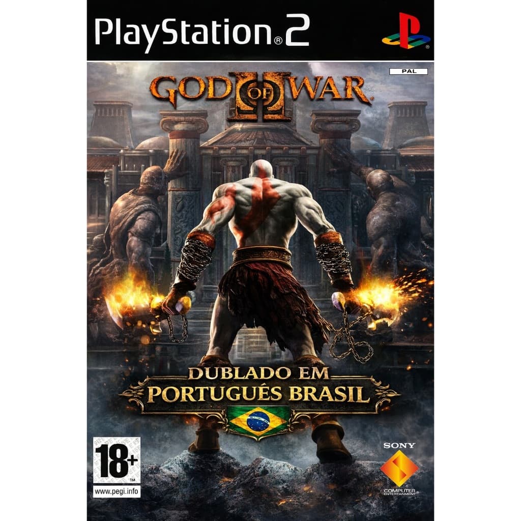 ⚔️God of War 2 Dublado PT BR PS2 DVD – Dublagem IA Português Brasil – PlayStation 2 Desbloqueado