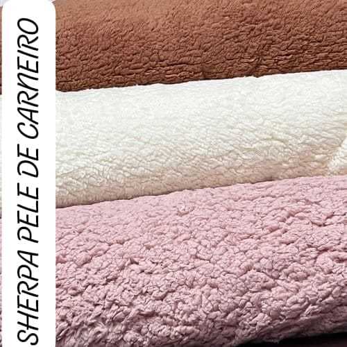 TECIDO PELE DE CARNEIRO (SHERPA LISA)(1,0Mx1,6M)