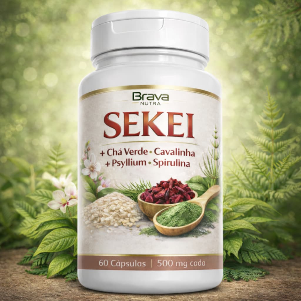 Chá Verde + Cavalinha + Psyllium + Spirulina 60 Cápsulas 500mg | Envio Imediato