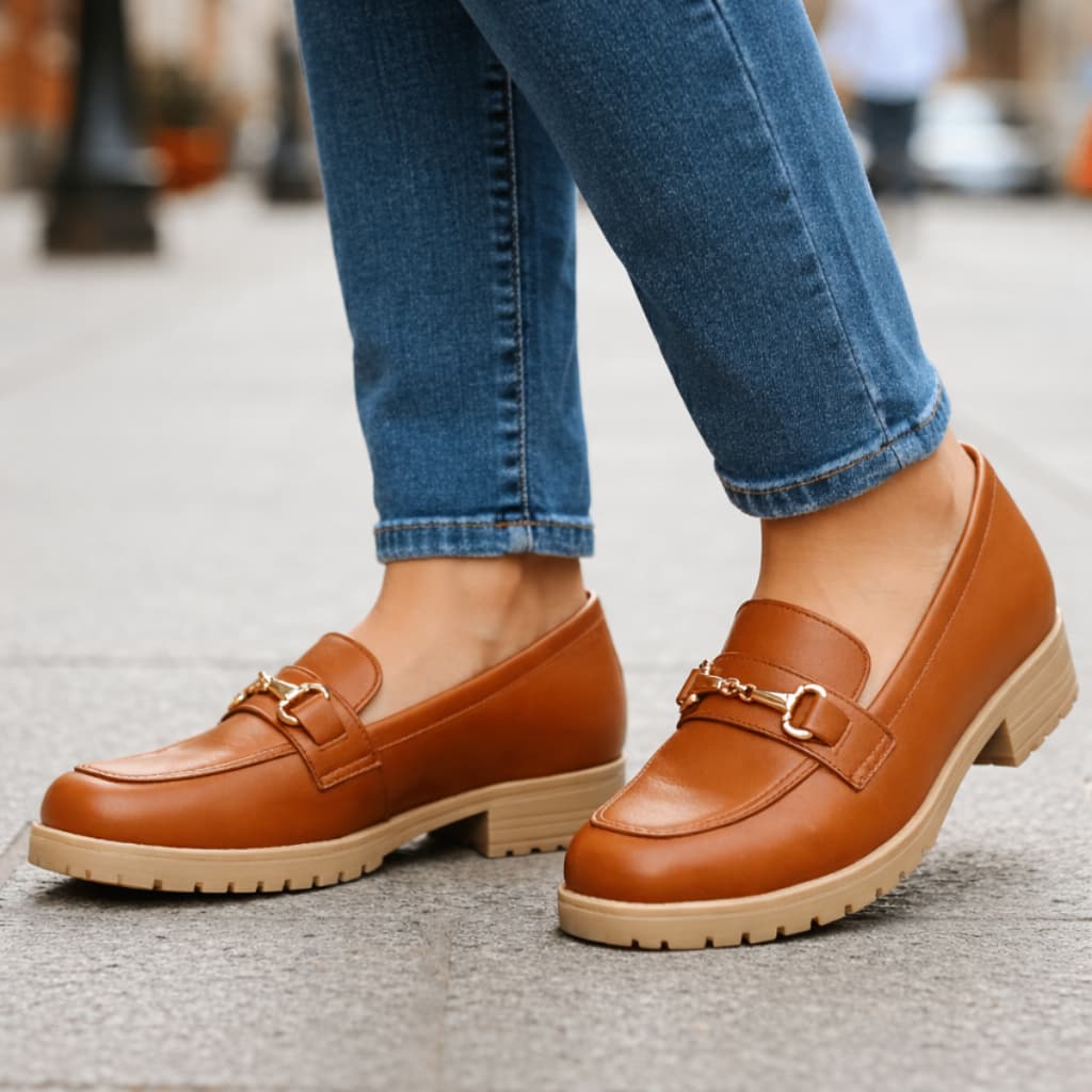 Sapato Mocassim feminino antiderrapante Confortável