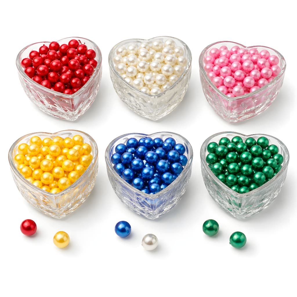 Pérolas em ABS 10MM 150 unidades com Furo Passante