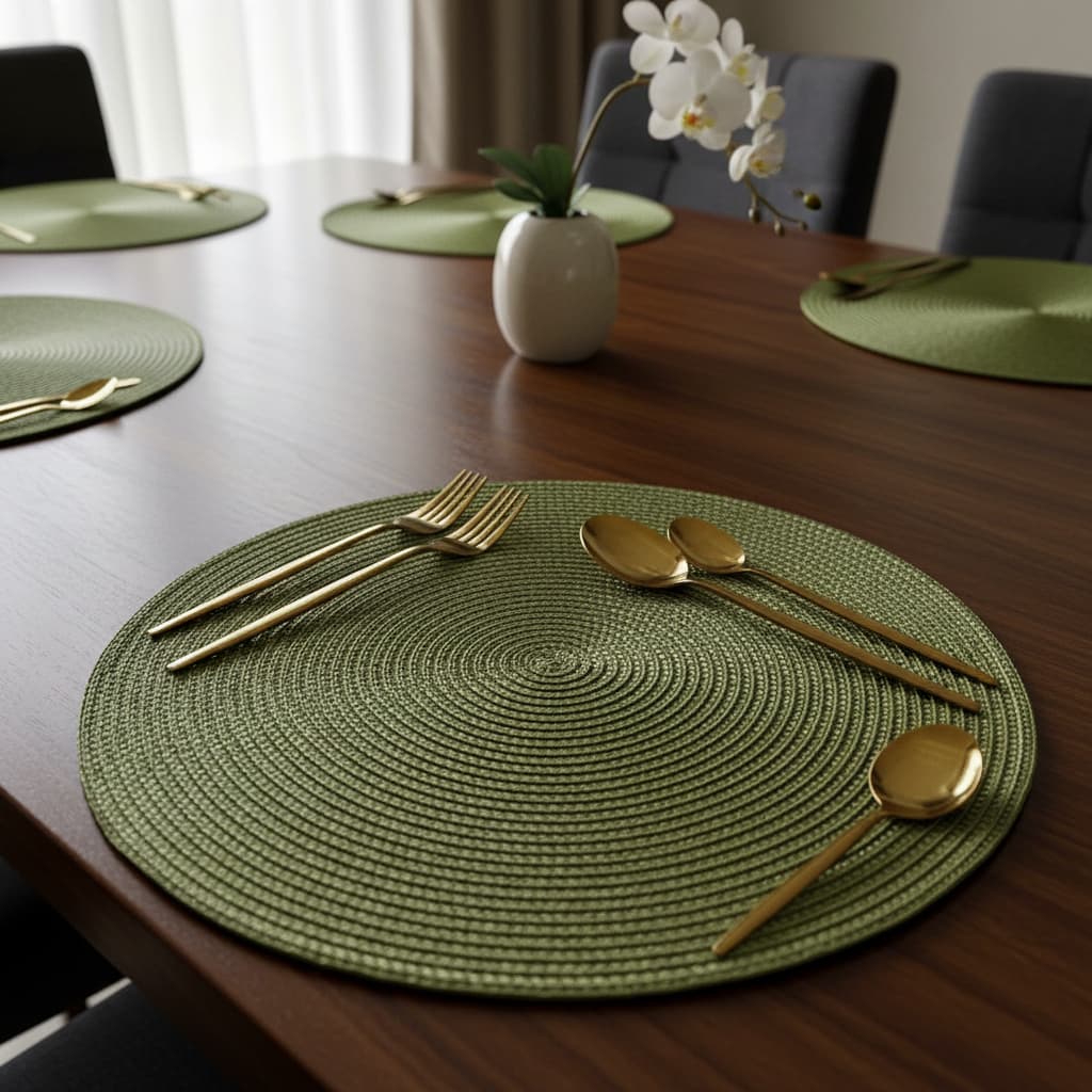 Jogo Americano Redondo 4 peças - Sousplat Mesa Posta